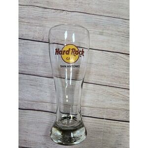 Hard Rock Cafe San Antonio 8.25 in Tall Pilsner Glass 20 oz Collectible Tall boy